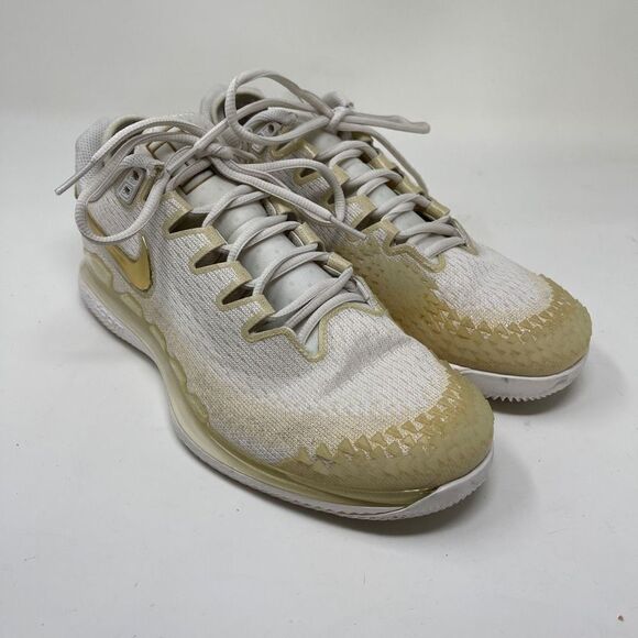 Nike Women Tennis Air Zoom Vapor X Knit Phantom Metallic Gold AR8835 003 Size 10 - Picture 1 of 9